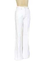 Alexander McQueen Embroidered Denim Pants Bottom arcadeshops.com