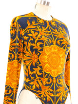 Versus Gianni Versace Baroque Print Bodysuit Suit arcadeshops.com