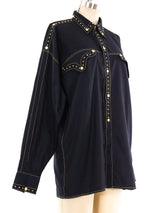 Gianni Versace Studded Western Shirt Top arcadeshops.com