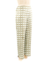Chanel Quilt Printed Silk Pants Bottom arcadeshops.com