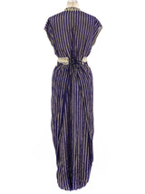 Indigo Gauze Wrap Jumpsuit Suit arcadeshops.com