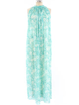 Turquoise Chiffon Sleeveless Dress Dress arcadeshops.com