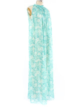 Turquoise Chiffon Sleeveless Dress Dress arcadeshops.com