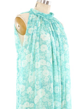 Turquoise Chiffon Sleeveless Dress Dress arcadeshops.com