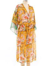 Albert Capraro Paisley Chiffon Dress Dress arcadeshops.com