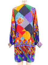 Patchwork Printed Silk Mini Dress Dress arcadeshops.com
