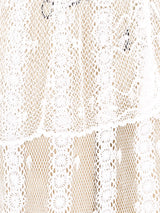 White Crochet Ruffle Dress Dress arcadeshops.com