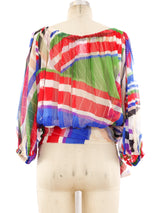 Chanel Printed Chiffon Top Top arcadeshops.com