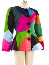 Oscar de la Renta Kaleidoscope Patchwork Jacket Jacket arcadeshops.com