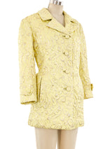 1960's Metallic Lemon Brocade Jacket Jacket arcadeshops.com