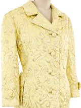 1960's Metallic Lemon Brocade Jacket Jacket arcadeshops.com