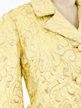 1960's Metallic Lemon Brocade Jacket Jacket arcadeshops.com