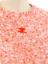 Courreges Orange Knit Sweater Top arcadeshops.com