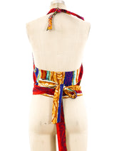 Mixed Print Halter and Skirt Ensemble Suit arcadeshops.com