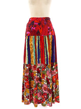 Mixed Print Halter and Skirt Ensemble Suit arcadeshops.com
