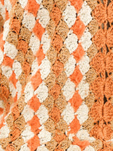 Metallic Argyle Knit Sweater Top arcadeshops.com