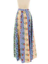Mixed Block Print Patchwork Maxi Skirt Bottom arcadeshops.com