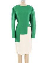Bill Blass Colorblock Linen Dress Dress arcadeshops.com