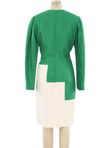 Bill Blass Colorblock Linen Dress Dress arcadeshops.com