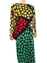 Guy Laroche Colorblock Mosaic Printed Dress Dress arcadeshops.com