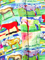 Versace Jeans Horse Print Cotton Shirt Top arcadeshops.com