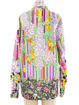 Versus by Gianni Versace Floral Printed Shirt Top arcadeshops.com