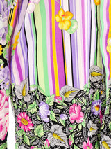 Versus by Gianni Versace Floral Printed Shirt Top arcadeshops.com