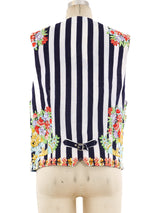 Versus by Gianni Versace Floral and Stripe Printed Vest Top arcadeshops.com