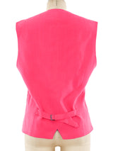 Gianni Versace Fuchsia Silk Vest Top arcadeshops.com