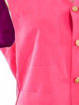 Gianni Versace Fuchsia Silk Vest Top arcadeshops.com