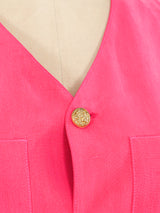Gianni Versace Fuchsia Silk Vest Top arcadeshops.com