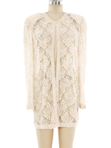 Embellished Ivory Lace Jacket Jacket arcadeshops.com