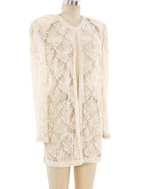 Embellished Ivory Lace Jacket Jacket arcadeshops.com