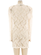 Embellished Ivory Lace Jacket Jacket arcadeshops.com