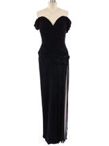 Vicky Tiel Ruched Jersey Gown Dress arcadeshops.com