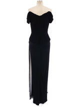 Vicky Tiel Ruched Jersey Gown Dress arcadeshops.com