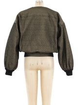 Gianfranco Ferre Quilted Metallic Bomber Jacket arcadeshops.com
