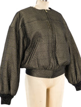 Gianfranco Ferre Quilted Metallic Bomber Jacket arcadeshops.com