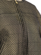 Gianfranco Ferre Quilted Metallic Bomber Jacket arcadeshops.com