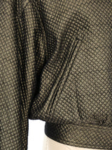 Gianfranco Ferre Quilted Metallic Bomber Jacket arcadeshops.com