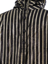 Christian Dior Gold Striped Blouse Top arcadeshops.com