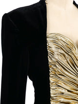 Vicky Tiel Ruched Panel Velvet Dress Dress arcadeshops.com