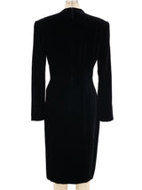 Vicky Tiel Ruched Panel Velvet Dress Dress arcadeshops.com