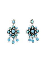 Lawrence Vrba Blue Flower Earrings Accessory arcadeshops.com