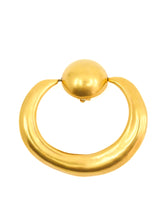 Matte Goldtone Doorknocker Earrings Accessory arcadeshops.com
