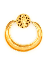 Matte Goldtone Doorknocker Earrings Accessory arcadeshops.com