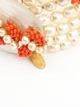 Miriam Haskell Pearl Bead Cuff Bracelet Pair Jewelry arcadeshops.com