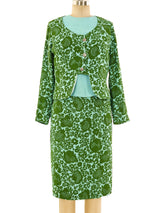 1960's Floral Printed Woven Skirt Suit Suit arcadeshops.com