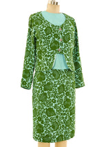 1960's Floral Printed Woven Skirt Suit Suit arcadeshops.com