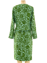 1960's Floral Printed Woven Skirt Suit Suit arcadeshops.com